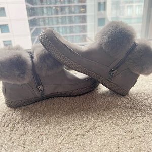 UGG grey mini zip boots - NEVER WORN Size 7